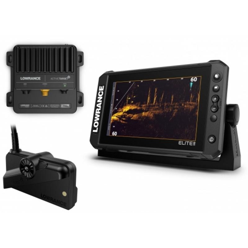 LOWRANCE ELITE FS NO XD ROW 9' FISHFINDER 1KW WITH 3 in 1 ACTIVE IMAGING  TRANSDUCER