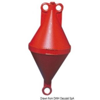 Two-cone blown buoy, 320x800mm, orange