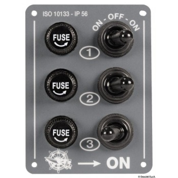 Electric control panel, 3 switches
