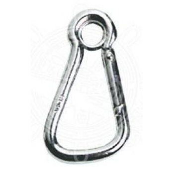 Snap hook with eye 10 mm, R/V