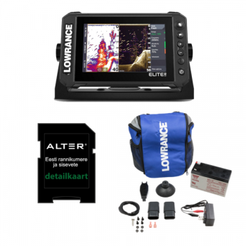 Ice Fishing Set LOWRANCE Elite FS 7" with Active Imaging 3-1