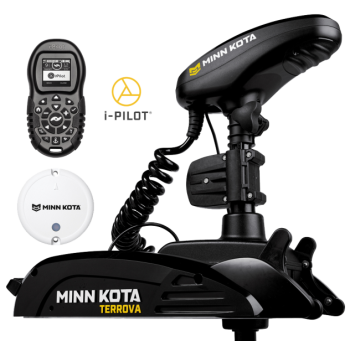 Elektrivöörimootor MINN KOTA Terrova-55 iPilot, US2 andur, 54" jalg, 12V, Bluetooth, jalapedaal, must, magevette