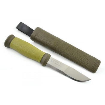 Pussnuga MORAKNIV 2000 Green, 11cm laia õhukese otsaga tera, plasttupp