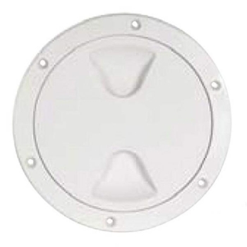 Inspection hatch plastic, round, white, 102x147mm