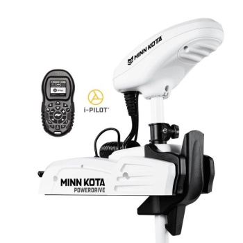 Elektrivöörimootor MINN KOTA Riptide Powerdrive-55 iPilot, 54" jalg, 12V, Bluetooth, valge, merevette