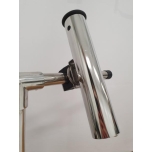 Stainless ROSTERI rod holder for mid attachment, plastic fastening, 30mm railing