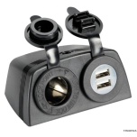 Pistikupesa sigaretisüütajale ja kahele USB-le, pinnapealne