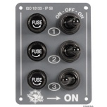 Electric control panel, 3 switches