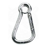 Snap hook with eye, 8 mm
