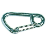 Snap-hook with large opening, 100 mm, stainless steel