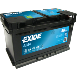 AGM-start battery EXIDE 80Ah 12V autodele ja paatidele