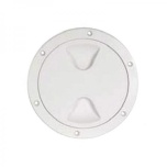 Inspection hatch plastic, round, white, 203x260mm
