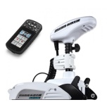 Электрический кормовой ГПС мотор MINN KOTA Riptide Terrova-80 iPilot Link, 60'' нога, 24V, Bluetooth, пульт дистанционного управления, белого цвета, морская вода
