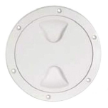 Inspection hatch plastic, round, white, 125x172mm