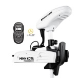 Электрический кормовой ГПС мотор MINN KOTA Riptide Powerdrive-55 iPilot, 54" нога, 12V, Bluetooth, пульт дистанционного управления, белого цвета, морская вода