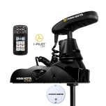 Электрический кормовой ГПС мотор MINN KOTA Ulterra-80 iPilot Link, Mega Down дачик, 60" нога, 24V, Bluetooth, пульт дистанционного управления, педаль управления с проводом, черного цвета, пресная вода