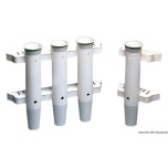 Plastic fishing rod holder, white, 3 holders, 44 mm